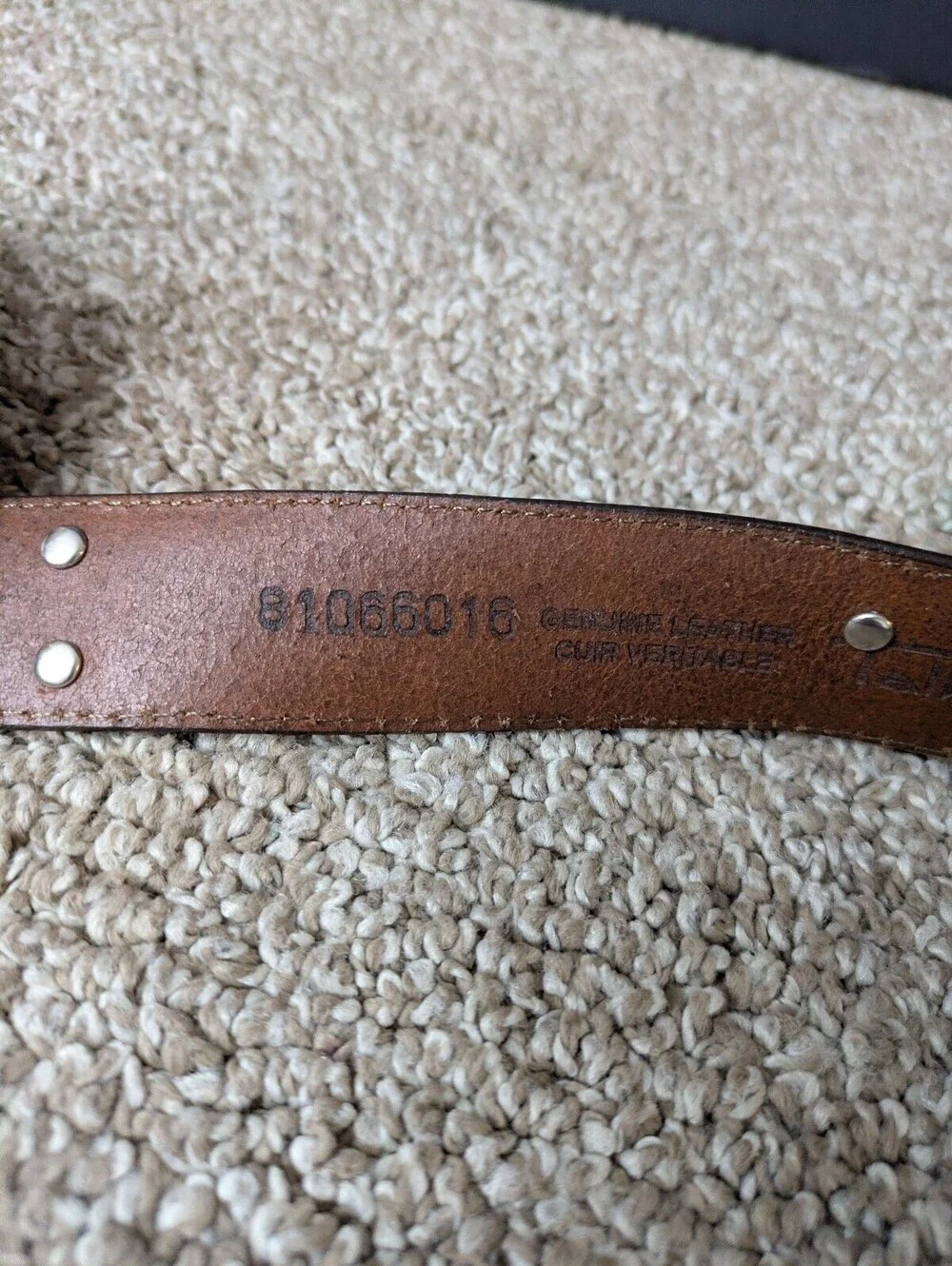 Talbots Vintage Leather Gardening Charm Waist Belt Medium Brown